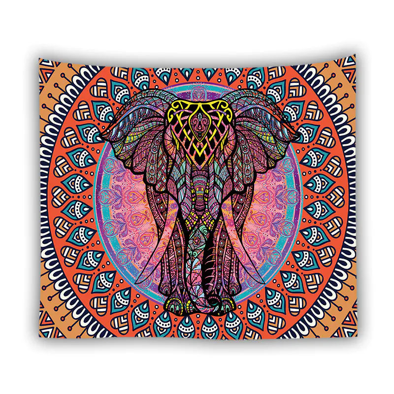 Elephant Pattern Picnic Blanket with Digital Print T220