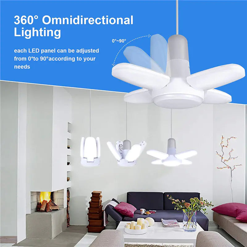 New Foldable Leaf Lamp 4+1 Mini High Brightness Light