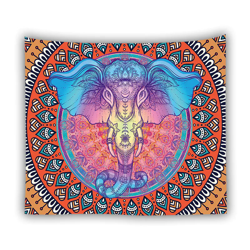 Elephant Pattern Picnic Blanket with Digital Print T220