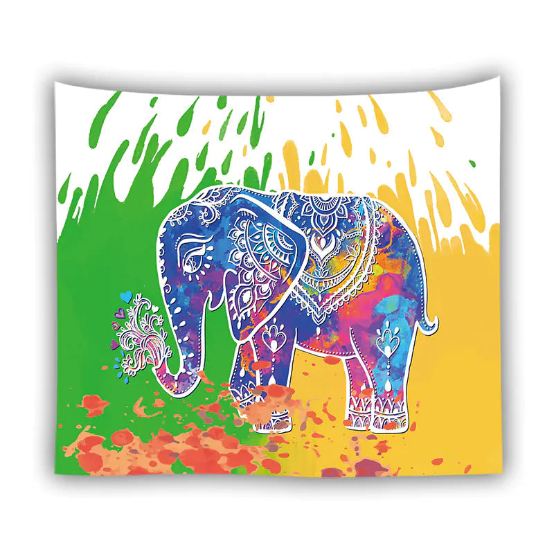 Elephant Pattern Picnic Blanket with Digital Print T220