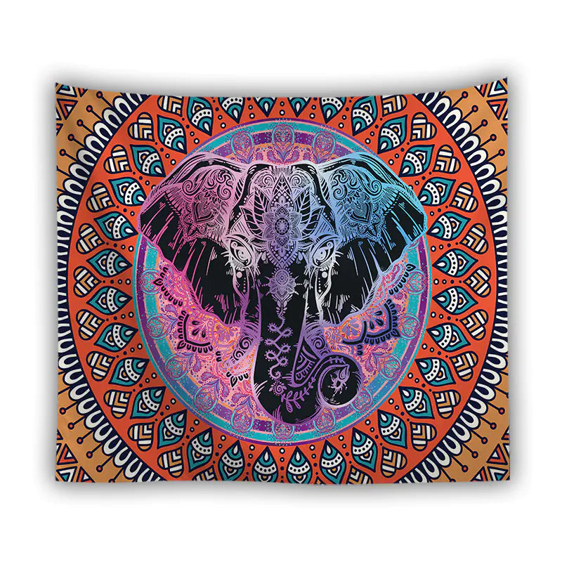 Elephant Pattern Picnic Blanket with Digital Print T220