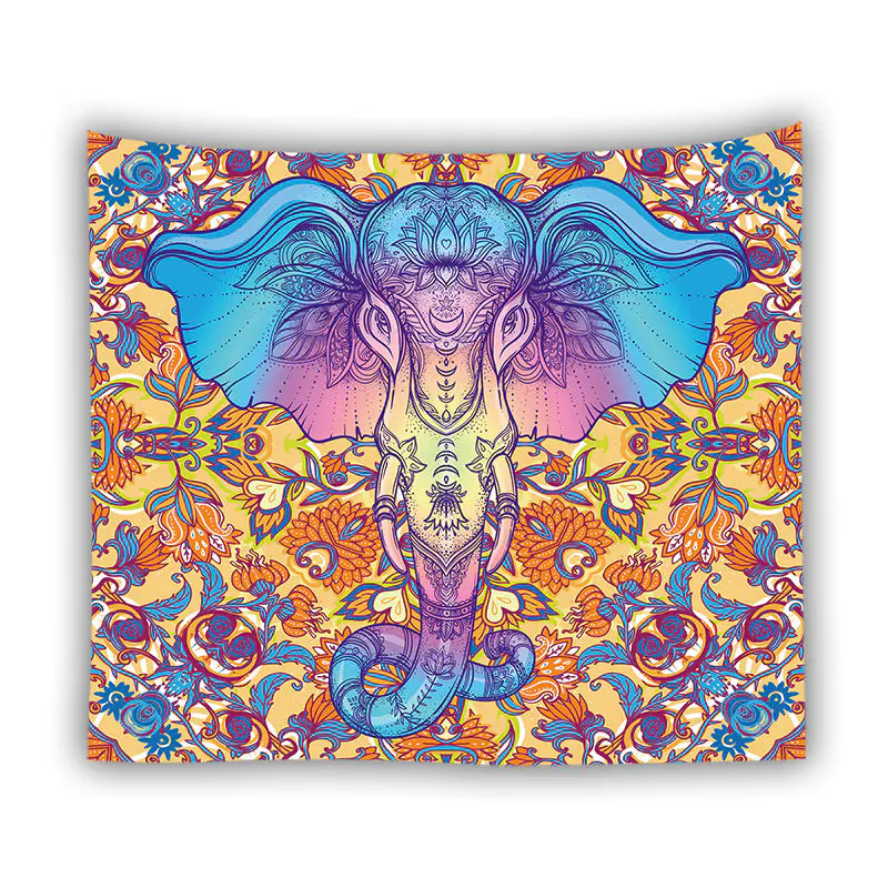 Elephant Pattern Picnic Blanket with Digital Print T220