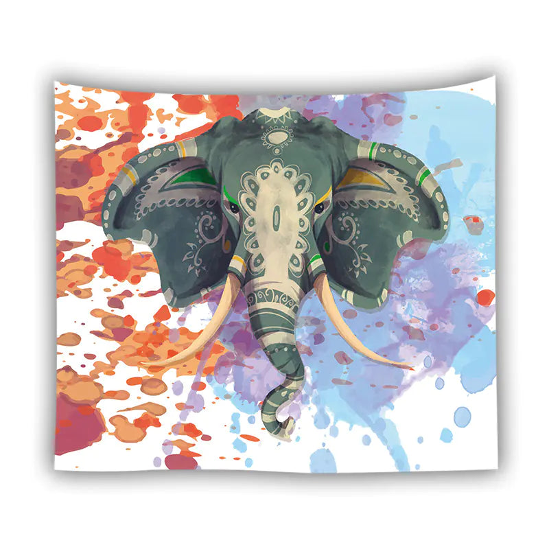 Elephant Pattern Picnic Blanket with Digital Print T220