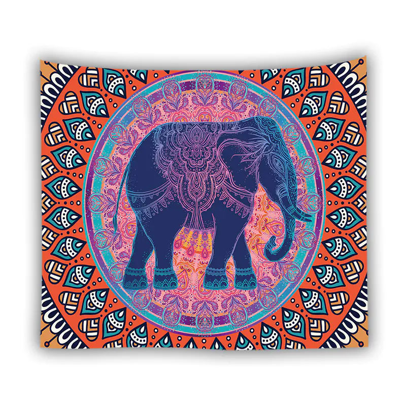 Elephant Pattern Picnic Blanket with Digital Print T220