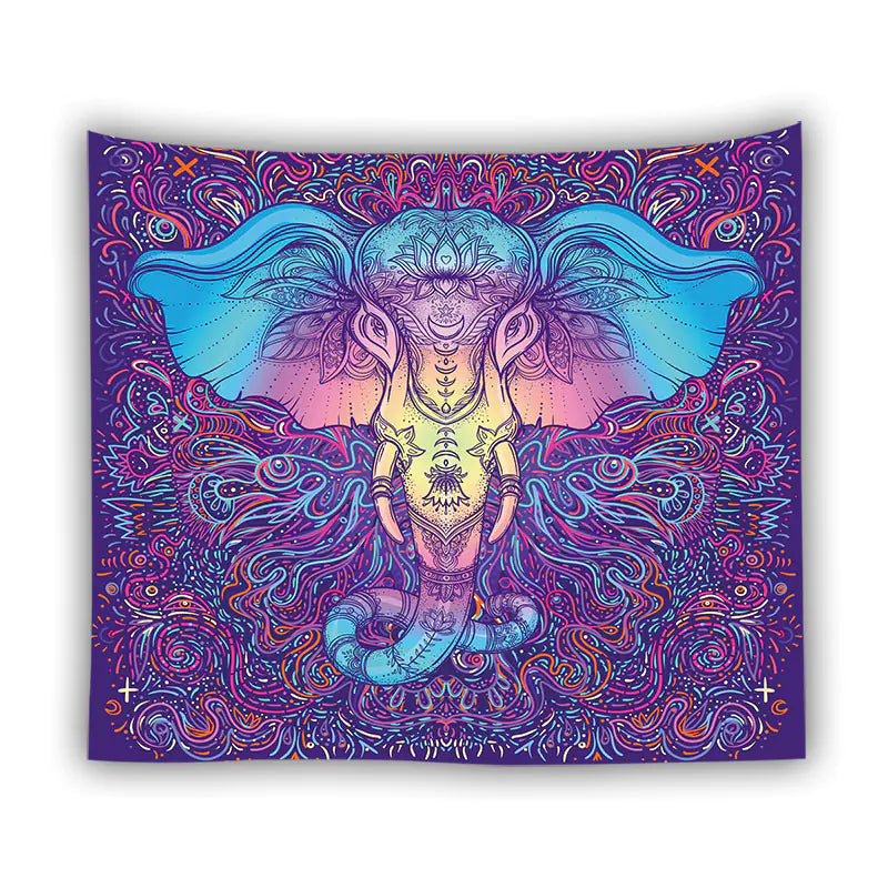 Elephant Pattern Picnic Blanket with Digital Print T220